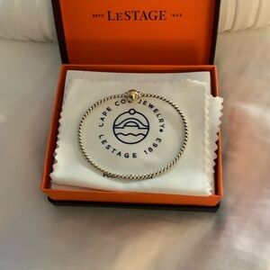 LeStage Cape Cod Silver Bracelet with Gold Accent
